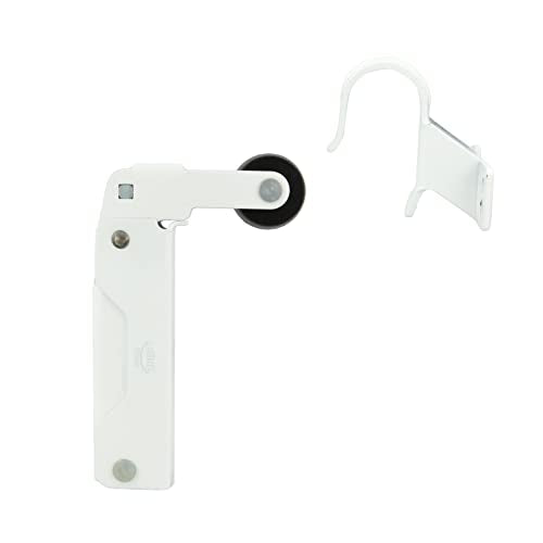 Amig - White Aluminium Hydraulic Retainer for Brake or Door Retaining Maximum Weight 40 kg and 85 cm Width | Anti-Shock Shock Absorber and Carrier | Includes Screws - color: White