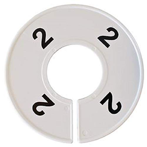 Store Fixture Supplies 25 New Clothing Clothes Rack Size Dividers White Round Size 2