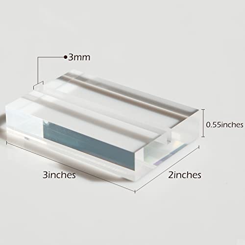 3" Clear Acrylic Sign Holder Stand - 10 Pack for Wedding Table Number Signs, Card Holder, Clear Base for 5x7 Inch Sheet Table Signs