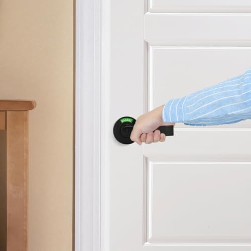 Malimali Vacant Occupied Bathroom Door Handle, Commercial Door Handle Locks - color: Matte Black