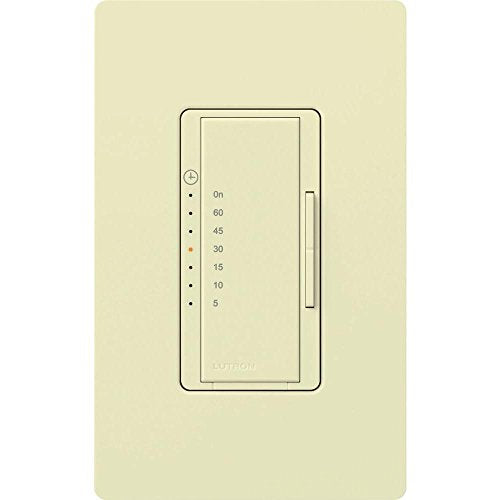 Lutron Maestro Countdown Timer Switch for Fans and Lights, Timer Switch for Lights, 3A/150-Watt LED Bulbs, Single-Pole/Multi-Location, MA-T51MN-AL, Almond - color: Almond