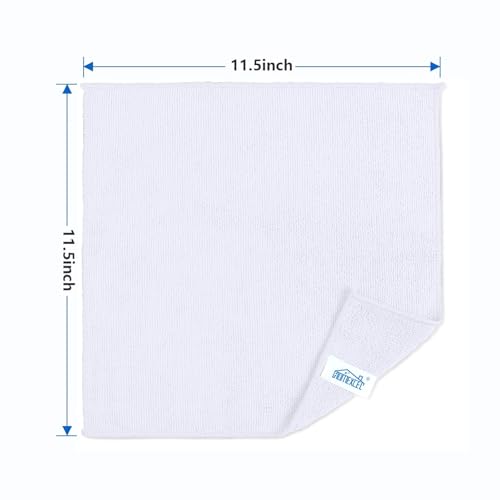 HOMEXCEL White Microfiber Cleaning Cloth 400 Pack, Microfiber Towel for Cars, Lint Free, Scratch-Free, Highly Absorbent, and Cleaning Rags for House, Window and Glass, Cars, TV Screen 11.5 X11.5 inch - color: White