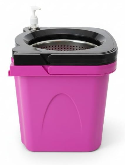 Thunder Mop Spin System - Double-Sided - 3 Free Refills (Black/Pink) - color: Black/Pink