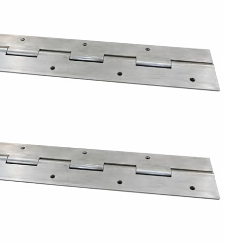 (Two Pack) 72" Heavy Duty Aluminum Piano Hinge – .090" Thick Continuous Door Hinge – 2" Wide Open