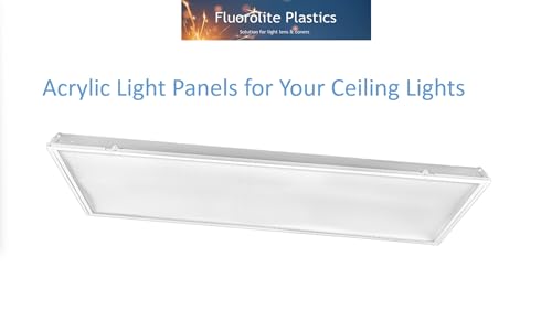 Fluorolite Plastics Clear Acrylic Prismatic fluorescent Lighting LED Panels 15 Pack 22.5"x22.5" | 0.100" Thick Fluorescent Light Covers for Ceiling Lights, Classroom light covers for Drop Ceiling - size: 22.5"x22.5"