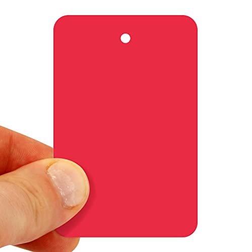 SmartSign Red Blank Garment Tags - Pack of 1000, 12pt Thick Cardstock Clothing Tags, 2.875" x 1.75" Merchandise Tags with Eyelet, Colored Retail Tags Without Strings - color: Red