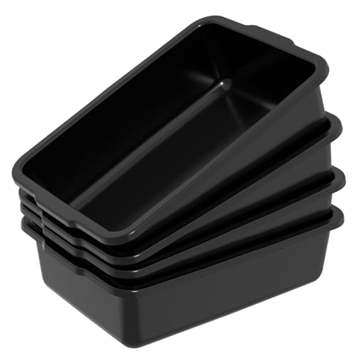 Sandmovie 4 Packs Commercial Restaurant Bus Tub, 25 L Plastic Bus Box - size: 25 L