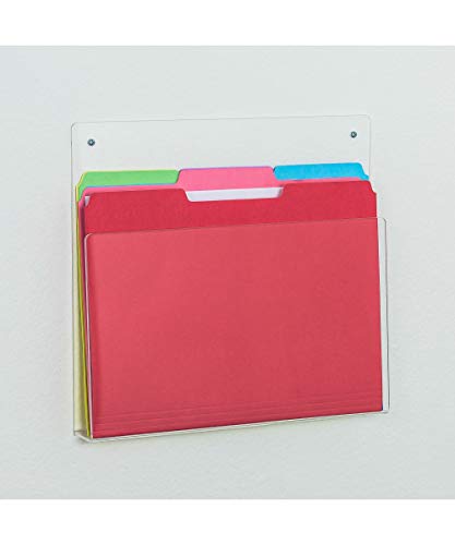 SOURCE ONE Deluxe Clear Acrylic File Chart Holder Wall Mount - size: 1-Pack Large