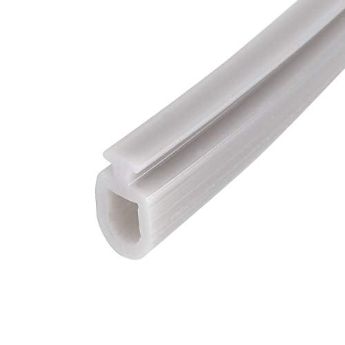 uxcell T-Slot Mount Window Weatherstrip Seal 6.5mm Bulb Bubble for 4mm Slot 1 Meter Long Gray - size: 1m