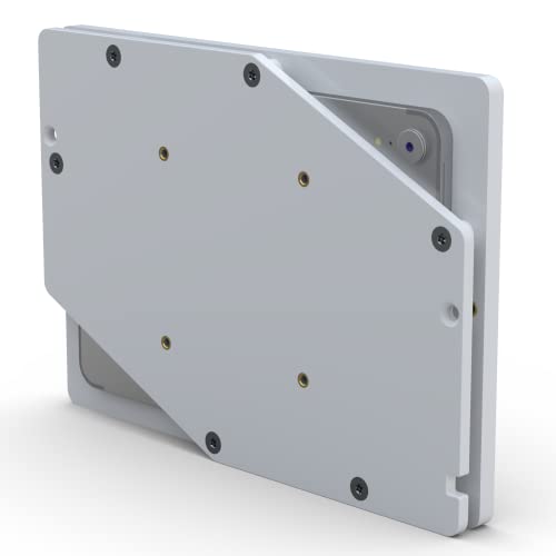 Anti-Theft Acrylic VESA Enclosure for Apple iPad mini 6 7 8.3" with Free Wall Mount Kit & 90-Degree Angle USB C Charge Cable (iPad mini 6/7 8.3", White) - color: White, size: iPad Mini 6 8.3"