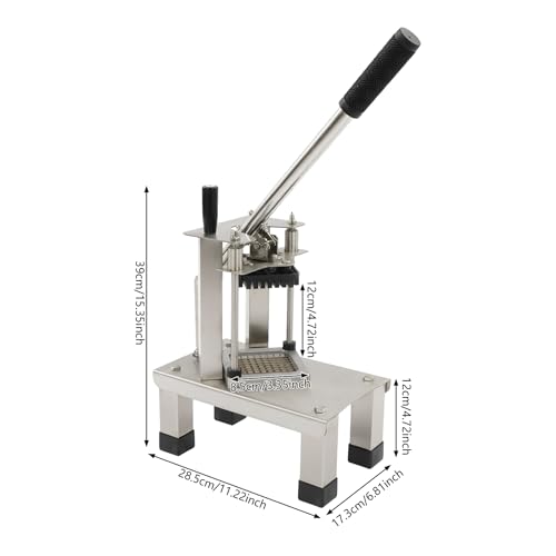 Commercial Vegetable Chopper, Stainless Steel French Fry Cutter Potato Dice