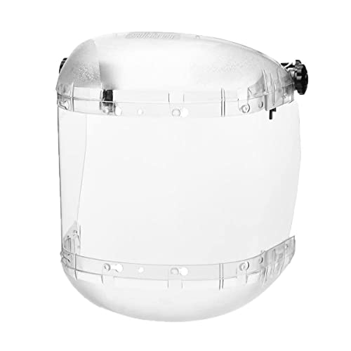Sellstrom Dual Crown Safety Face Shield with Universal Hard Hat Slot Adapter (Hard Hat Not Included), Clear Tint, Anti-Fog Coating, Clear, S38540 - style: Universal Slot Adapter / Anti-fog