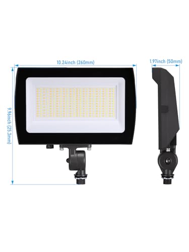LEONLITE 100W LED Flood Light with Knuckle Mount, IP65 Waterproof