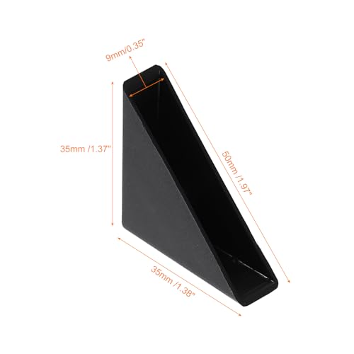 uxcell 20Pcs Plastic Corner Protectors 9x50mm Right Angle Shape Glass Corner Guards Cushion for Corner Protection of Glass, Mirror, Tile, Black - color: Black, size: 9x50mm