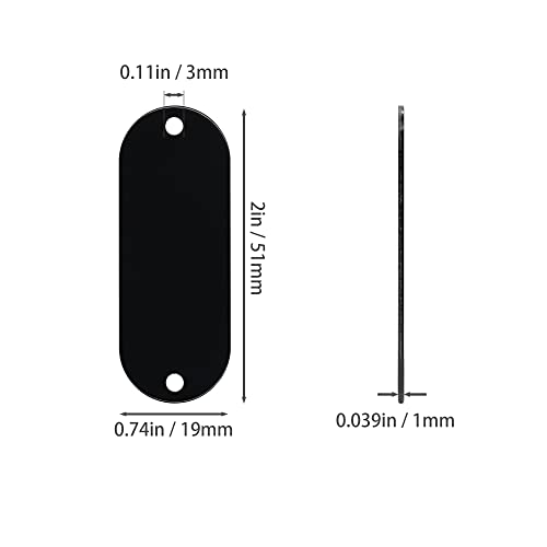 Aluminum Engraving Blanks Tags Stamping Blanks Tags with 2 Holes 25 Pack (Black) - color: Black