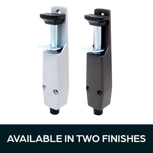 SUMMIT DOORWARE Heavy Duty Spring Loaded Step Down Door Stopper - Door Holder Ideal for Residential & Commercial Use - Aluminium Finish (Pack of 2) - size: 7-3/4" x 1-5/8" x 1-13/64" (Pack of 2)