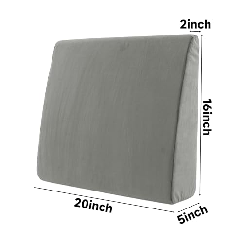 MABOZOO Wedge Recliner Leg Pillow, Foam Extra Large Foot Rest Cushion with Adjustable Straps, Recliner Footrest Extender Leg Elevation Pillow Wedge Pillow for Recliner, Bed, Sofa, Couch (Gray) - color: Gray