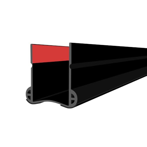 Flexible Adhesive PVC Door Bottom – 36” Long | Fits Standard 1 3/4” Doors | Black Self Stick Under Door Draft Stopper | Weather Stripping Seal for Noise, Dust, Air & Bug Protection - size: 36" Black