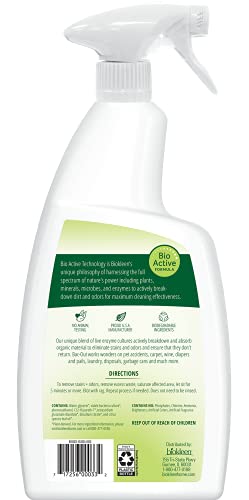 Biokleen Bac-Out Enzyme Cleaner Spray and Stain & Odor Remover for Pet Stains, Laundry, Diapers, Wine, Carpets, & More, Eco-Friendly, Non-Toxic, Lime Scent, 32 Ounces - size: (32 Fl Oz)