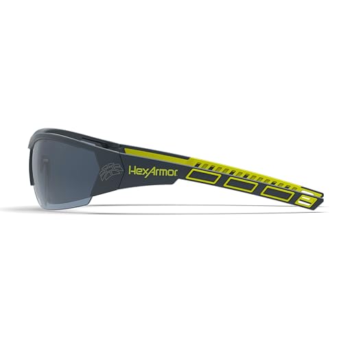 HexArmor MX250 Variomatic Dark Safety Glasses for Men and Women | Transition Lenses for Outdoor Work | Anti-Fog | Scratch-Resistant | Metal-Free | Certified ANSI Z87 | 100% UV Protected Eyewear - color: Variomatic Dark / Trushield