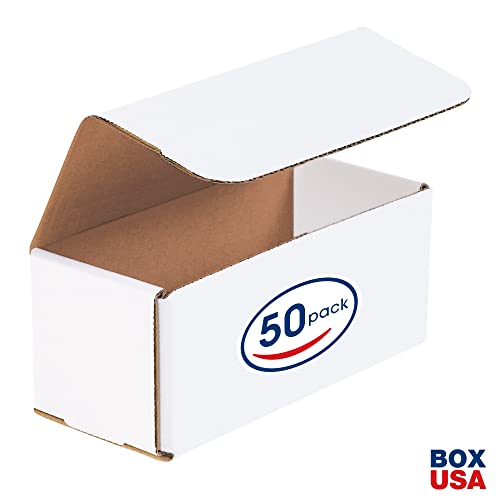 Box USA BM733 7"L x 3"W x 3"H, White (Pack of 50) - size: (064) 7" x 3" x 3", 50-Pack