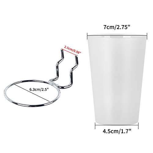Kuhome 6 Set Pegboard Hooks with Cups, Ring Style Bins with Rings, Pegboard Cup Holder Accessories for Organizing Storage (Transparent) - color: Transparent