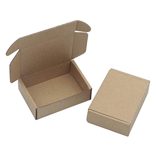 Ellbest 50pcs Small Kraft Box, 3.6 x 2.6 x 1.2 inches, Brown - size: 3.6 x 2.6 x 1.2 inches