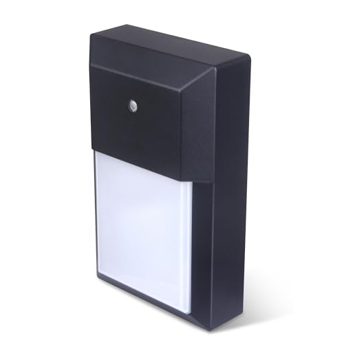 LIT-PaTH Outdoor Wall Light Fixture, Aluminum, LED 3000K, Black, 1 Pack - color: 3000K Black, size: 1-pk d2d