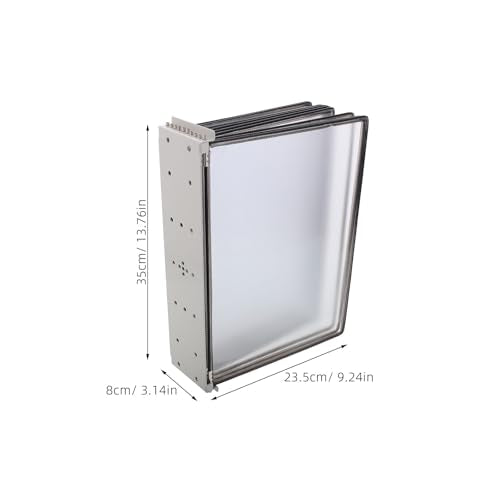 ULTECHNOVO Wall Hanging File Organizer A4 Document Organizer with 10-Page Flip Folder Display Wall Mounted Office File for Reference Sheets Library and Workspace - color: Black