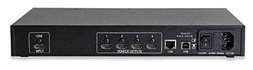 Hx4 4K 30Hz Display Controller with HDCP - 4x HDMI Outputs for Television, Monitor, Gaming Console, Personal Computer