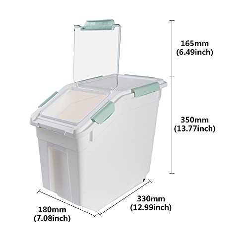 Flour container 25 lbs, Airtight Rice Storage Container, Cyan - color: Cyan 1 Count