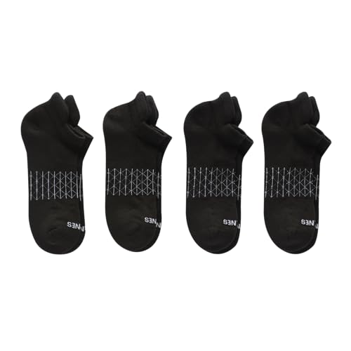 Hanes Men's Socks, Absolute Comfort Cushioned Moisture-wicking Seamless Toe, 4 Pack, Ankle, Crew and Heel Shield Socks - color: Black - Heel Shield, size: 6-12