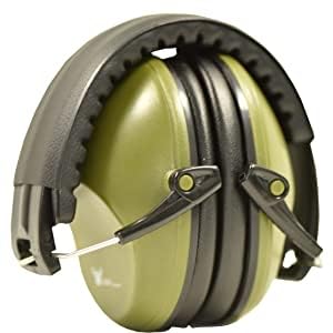 G & F Products Earmuff hearing protection with low profile passive folding design 26dB NRR and reduces up to 125dB - color: Pink, Black, Army Green – 3 Pack
