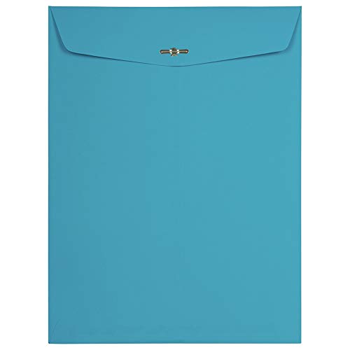 JAM PAPER 9 x 12 Colored Envelopes with Clasp Closure - Blue - 25/Pack - color: Blue, size: Pack of 25