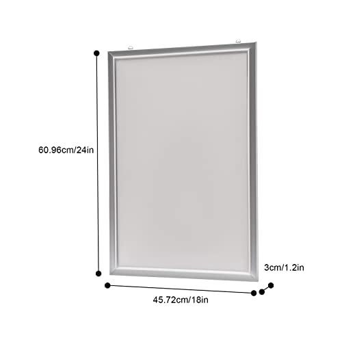 18'' x 24'' LED Poster Frame, Backlit Light Box Sign 10W 110V with Aluminum Frame, Front Open Advertising Light Box for Store Restaurant Menu Display, Silver - color: Silver, size: 18" x 24"
