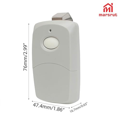 10 DIP Switch Garage Door Opener Remote, Compatible with Multi-Code 300 MHz, 308911, 3089, MCS308911, 3060, 3070, Garage Gate Replacement Transmitter, Gray