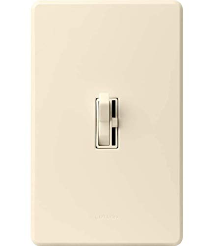 Lutron Toggler LED+ Dimmer Switch for Dimmable LED, Halogen and Incandescent Bulbs, 150 Watt, Single-Pole or 3-Way, TGCL-153PH-AL, Almond - color: Almond, size: 1 Pack