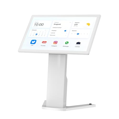 43 Inch Touch Screen Self Service Kiosk, Floor Standing Digital Signage Display, FHD Android Interactive Information Kiosk for Retail Stores, Restaurants, Shopping Mall Wayfinding, Advertising - size: 43 inch