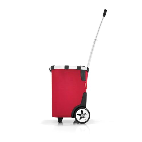 reisenthel carrycruiser red - Portable Shopping Trolley with Sturdy Aluminum Frame, Shoulder Strap and Removable mesh Inner Bag -Water-Repellent - color: Red
