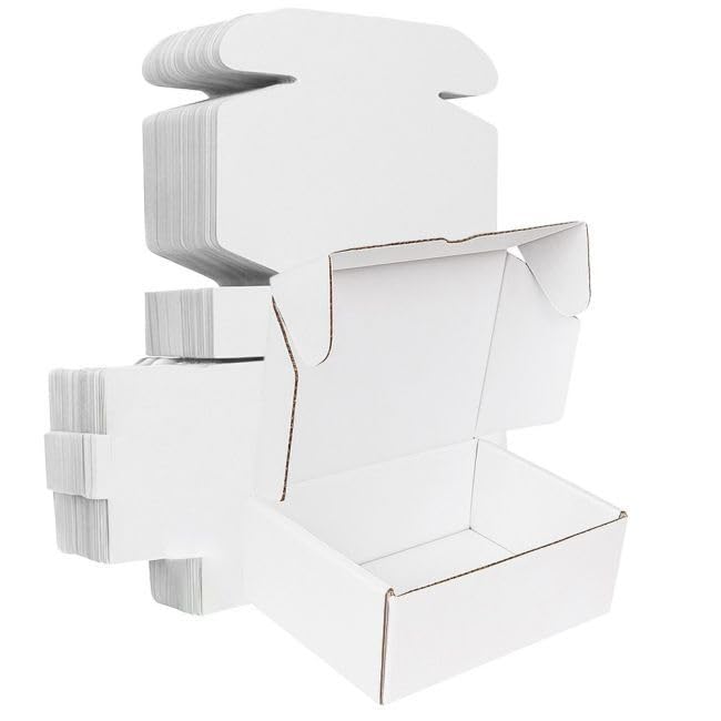 Mailer Boxes Bulk Sale 50 PCS – Shipping Cartons for Small Business - 12x9x4 - White/White - 50 Pack - size: 12x9x4