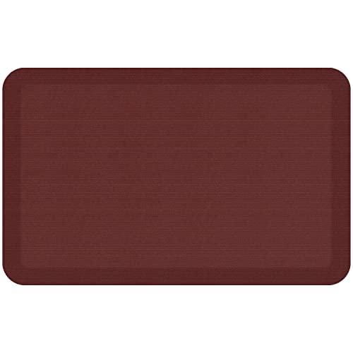 GelPro Designer Comfort Grasscloth Crimson Ergo-Foam Anti-Fatigue Kitchen Floor Mat, 20"x32" - color: Grasscloth Crimson, size: 32"L x 20"W x 0.8"Th