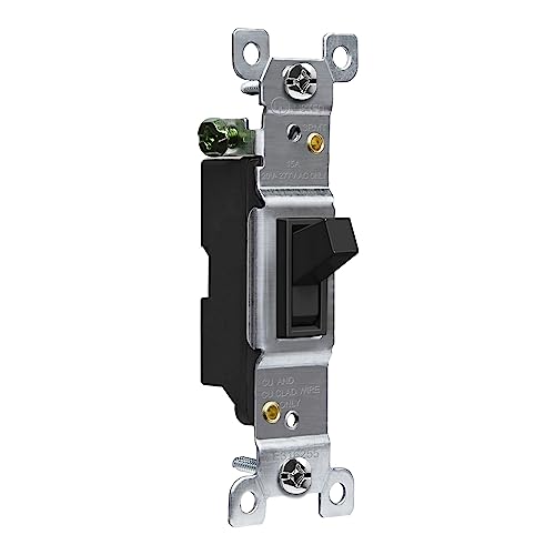 ENERLITES 10 Pack Toggle Light Switch, Single Pole Wall Switch, Black - color: Black, size: Switch without Wall Plate