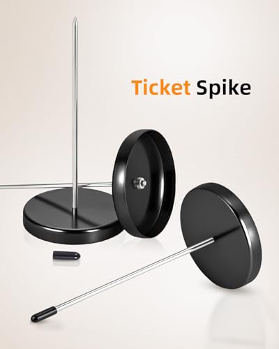 15 Pcs Desk Receipt Holder - Bill Fork Ticket Spike, Restaurant Check Spindle, Memo Holder Black - color: Ticket Spike 15 Pack Black