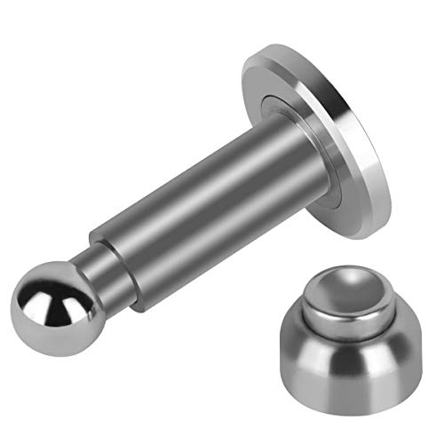 Adjustable Height Magnetic Door Stopper,Heavy Duty Magnetic Door Stop, 304 Stainless Steel Door Holder with Wall&Floor Mounted...(Silver) - color: Stainless Steel