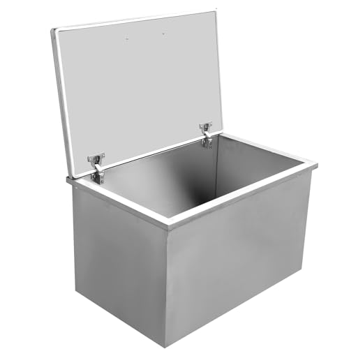 304 Stainless Steel Built-in Refrigerator Bin, Kitchen Cold Storage Container, Multiple Sizes (20x16x13 Inch Etc.), Commercial & Home Use Chilling Bin - size: 28''L x 18''W x 17''H