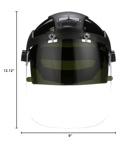 Sellstrom DP4 Anti-Fog Clear Tint Face Shield & Flip-Up IR Visor ANSI Z87.1 - style: Shade 5 Infrared Visor