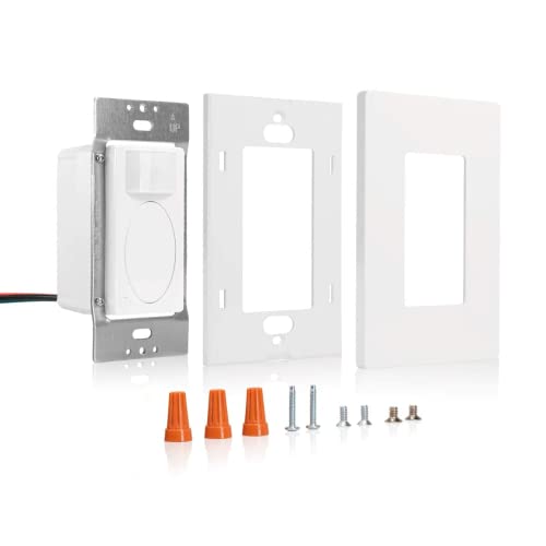 RAYZEEK 3 in 1 Motion Sensor Switch with Occupancy Sensor/Vacancy Sensor/Normal On-Off Switch Options,PIR Motion Activated Wall Sensor Switch for Indoor,PC Fireproof(10A, Ground Wire Version) - size: No Neutral Wire Required, 10A