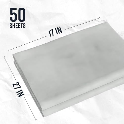 Bryco Goods Newsprint Packing Paper Sheets for Moving - 1.5lb - 50 Sheets of Newspaper Paper - Wrapping and Protecting Fragile Items, Box Filler, Shipping Supplies - 27" x 17" - Made in the USA - size: 27" x 17" (50 Sheets)