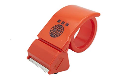 Handheld Easy Tape Dispenser - Side Load Lightweight Industrial Tape Cutter for up to 2" Inch Width Tape. Easy Grip Flow Simple Sealer for Office, Commercial Operation, Shipping, Carton Sealing