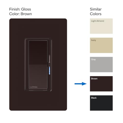 Lutron Caseta Diva Smart Dimmer Switch (Smart Hub Required), No Neutral Req - color: Brown, size: 1 Pack, style: Diva Smart Dimmer